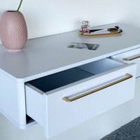 Туалетный столик без зеркала Shtabe Royal 5210 эко (белый/р.золото)