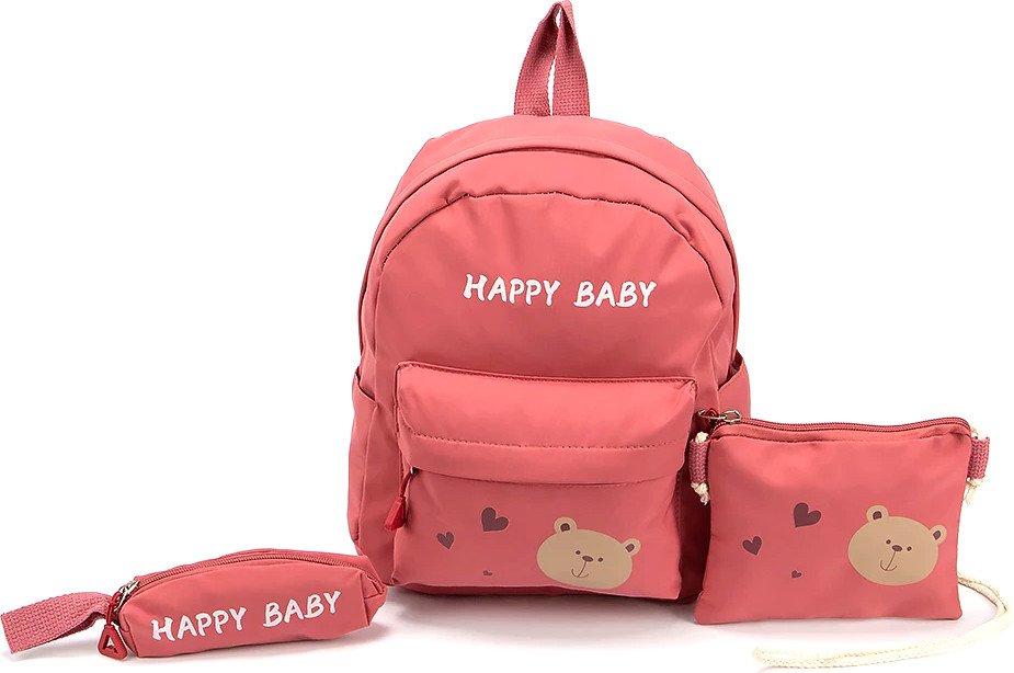 

Детский рюкзак Ecotope С пеналом и сумочкой 287-2005-DPK (розовый)