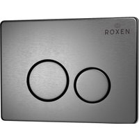 Унитаз подвесной Roxen Cube One Rimless 6 в 1 StounFix Dual Fresh 625840 (оружейная сталь/металл)