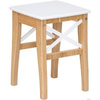 Табурет Folium Марк 1 T1O4902-R9003 (шпон дуба, белый)