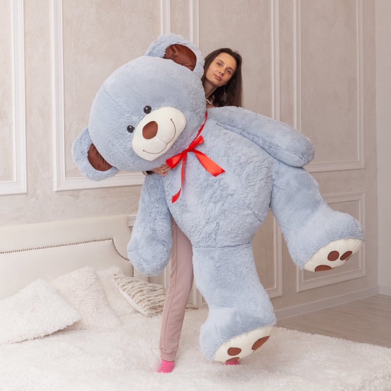 

Большая игрушка Truebear Мишка Tomas 190 см (серо-голубой)