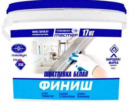 

Шпатлевка Тайфун Мастер Финиш 8 кг (белый)