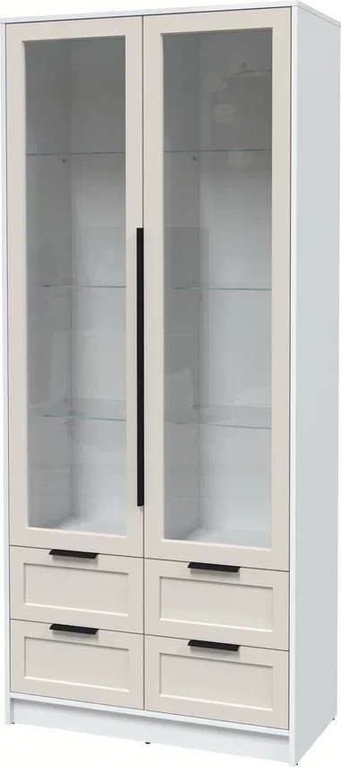 

Шкаф-витрина Интерлиния Концепт Тренд КТ-ШВ2 (белый платинум/кашемир)