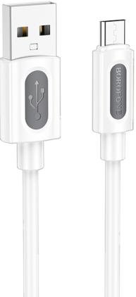 

Кабель Borofone BX114 USB Type-A - microUSB (1 м, белый)
