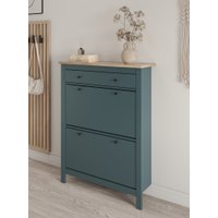 Тумба для обуви Mio Tesoro Сага 92x122 2.08.10.190.16 (темно-бирюзовый/ясень)