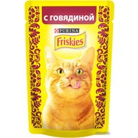 Пресервы Friskies с говядиной в подливе 0.085 кг