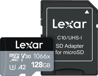 Lexar microSDXC LMS1066128G-BNANG 128GB (с адаптером)