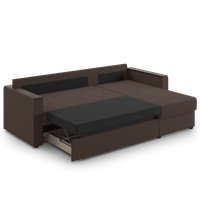Угловой диван Mio Tesoro Атланта Лайт 111 (Savana Chocolate)