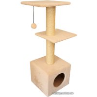 Комплекс Cat House с двумя полками 1.0 (сизаль бежевый)