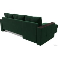 Угловой диван Лига диванов Валенсия Лайт левый (велюр, зеленый)