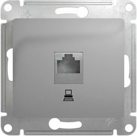 

Розетка компьютерная Schneider Electric Glossa GSL000381K (алюминий)