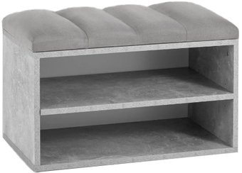 Тумба для обуви Stool Group Хольст vt-holst-gr-904 (серый/велюр серый)