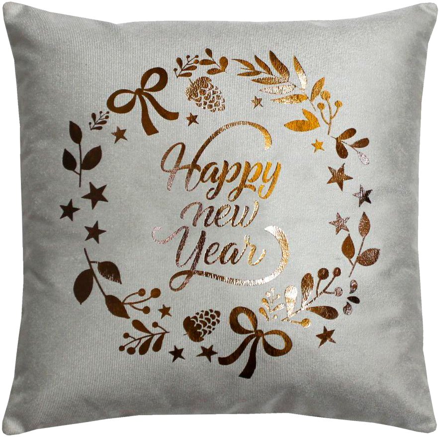 

Чехол на подушку Matex Xmas. Garland 42-075 (светло-серый/бронзовый/бежевый)