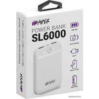 Внешний аккумулятор Hiper SL6000 (белый)