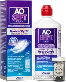 Раствор для линз Alcon AO Sept Plus Hydraglyde 360мл