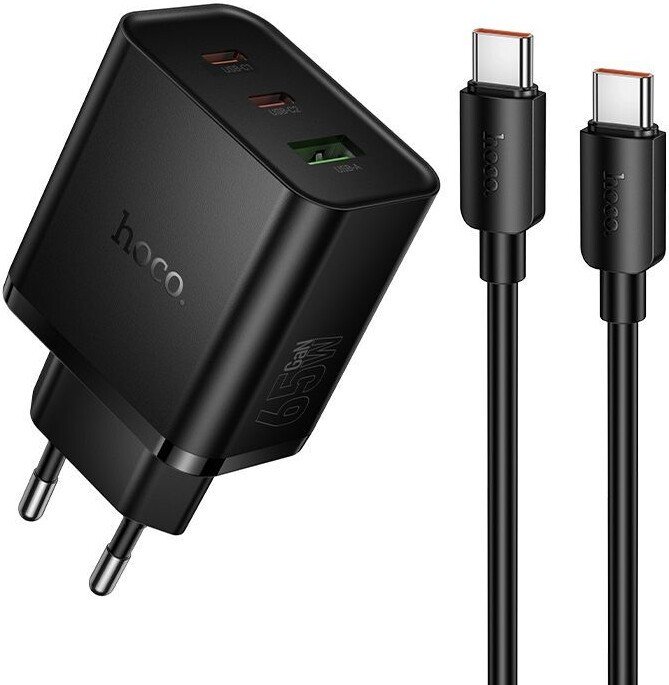 Сетевое зарядное Hoco N75 USB Type-C (черный)