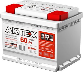 Автомобильный аккумулятор АкТех 6CT-60A3 R (60 А/ч)