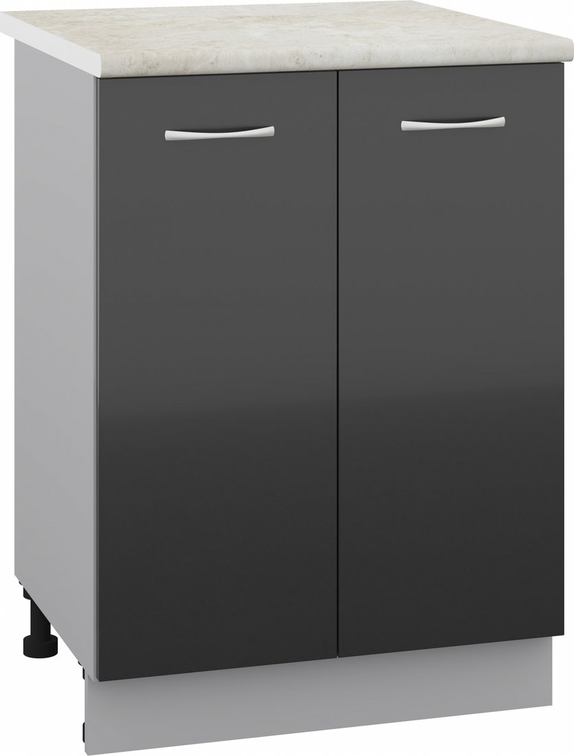 

Шкаф напольный Кортекс-мебель Корнелия Лира НШ60р (черный/королевский опал)