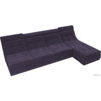 Модульный диван Лига диванов Холидей люкс 105559 (велюр, фиолетовый)