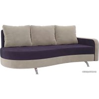 Тахта Лига диванов Премьер 105259 (правый, фиолетовый/бежевый)