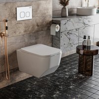 Унитаз подвесной Roxen Boro в комплекте с инсталляцией StounFix Dual Fresh 6 в 1 540025 (кнопка: белый глянец)