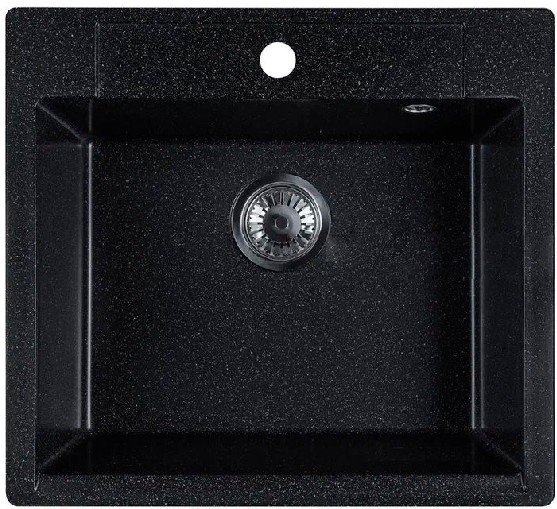 

Кухонная мойка Marblan Cubi (черный, с сифоном)