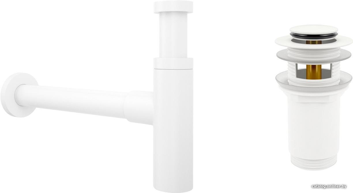 Сифон Wellsee Drainage System 182123001 (сифон, донный клапан, матовый белый)
