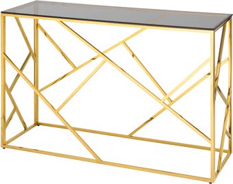 

Консольный стол Stool Group Арт Деко 120x40 ECST-015-TG-SK (стекло Smoke/сталь золото)