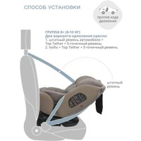 Детское автокресло Indigo Aero Isofix ST-3 (бежевый лен)