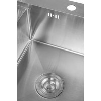 Кухонная мойка Saniteco 6550-R (с сифоном, дозатором и коландером)