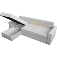 Угловой диван Лига диванов Верона лайт левый (экокожа белый) в Витебске