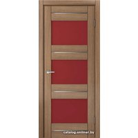 Межкомнатная дверь MDF-Techno Dominika 300 50x200 (орех золотой/лакобель красный)