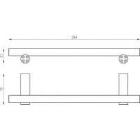 Держатель для полотенца Abber Osten 316 AA1853BGG (брашированная оружейная сталь)