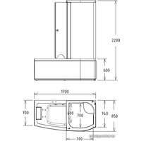 Душевая кабина Gemy G8040 B R (с гидромассажем)