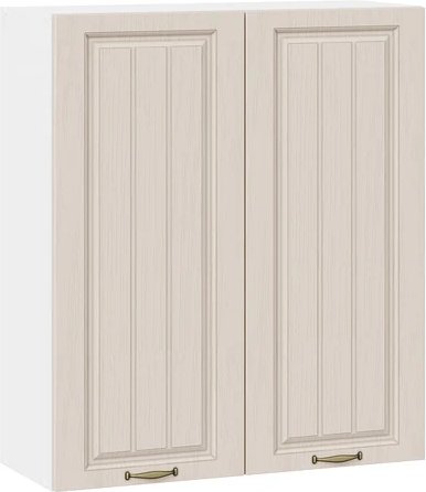 

Шкаф навесной Трия Лина 1ВВ8 с двумя дверями (белый/крем)