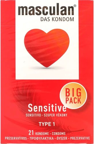 Гладкие презервативы Masculan Sensitive (21 шт)