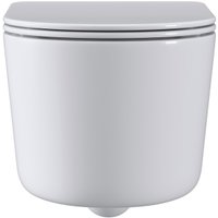 Унитаз подвесной Roxen Simple compact в комплекте с инсталляцией StounFix Dual Fresh 6 в 1 968486 (кнопка: сатин)