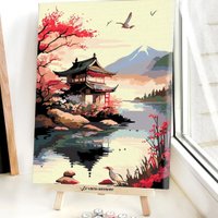 Картина по номерам Red Panda Японская речка p55093