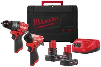 Milwaukee M12FPP2A2-402X 4933480587 (шуруповерт, винтоверт, 2 АКБ, кейс)