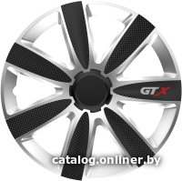 Набор колпаков на диски Versaco GTX R15 15" 15GTXCARBONBS (4шт, карбон черный/серебристый)