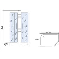 Душевая кабина Мономах 120/80/24 МЗ L Б/К