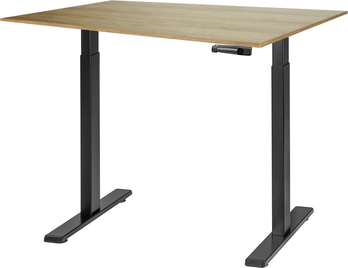 

Стол ErgoSmart Manual Desk Compact FR 1200х650х18 мм (ЛДСП дуб натуральный/черный)
