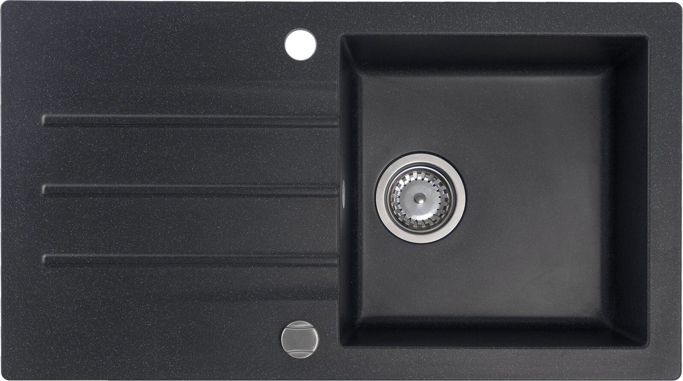 Кухонная мойка Kernau KGS A 50 1B1D Black Metallic
