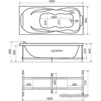 Ванна Triton Цезарь Терапия 180x80