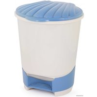 Мусорное ведро Альтернатива М7994 18 л (светло-бежевый/синий)