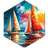 Картина по номерам ILikeGift Парусники на закате VHR0003