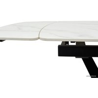 Кухонный стол M-City Alatri 120 Matt 614M04390 (White Marble Solid Ceramic/Black)