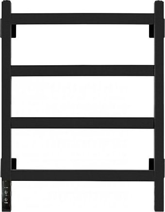 Полотенцесушитель Granula Квадро 40x60 (терморегулятор с таймером слева, черный матовый)