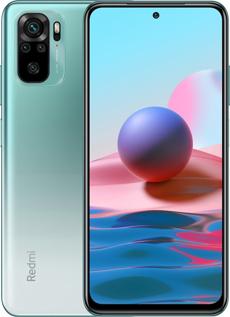 

Смартфон Xiaomi Redmi Note 10 4GB/64GB (зеленое озеро)