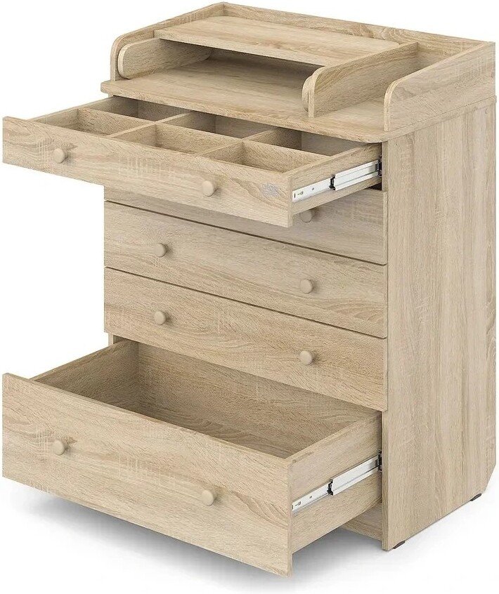 

Детский комод Атон Мебель Leo ЛДСП 800/5 с органайзером (дуб)